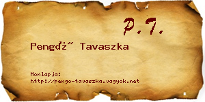Pengő Tavaszka névjegykártya